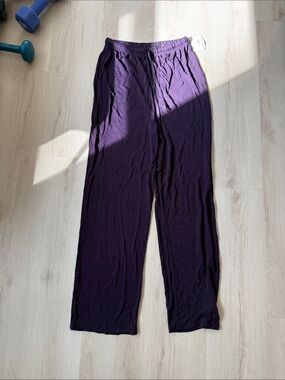 Valerie Stevens Deep Plum Elastic Waist Pants